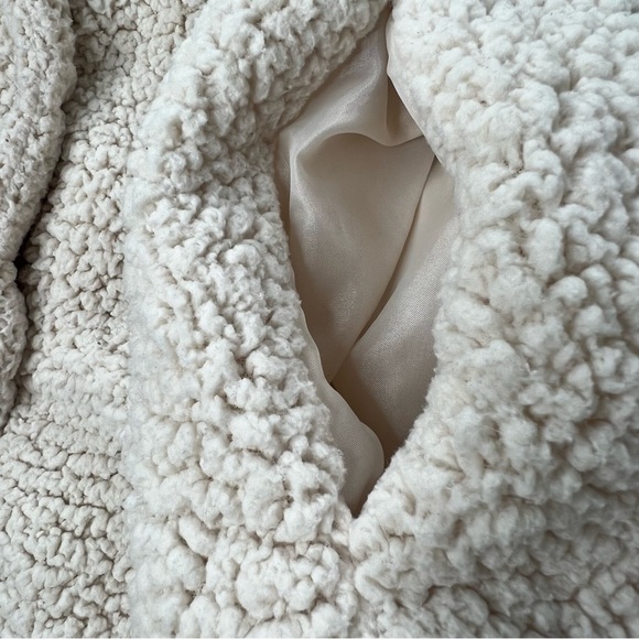 COEUR DE VAGUE Sherpa Fusion Double Breasted Teddy Jacket Women's Size XL - Picture 13 of 16